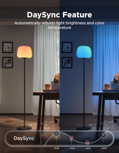 Image of Govee Lantern Floor Lamp, Halo Gradient RGBIC Smart Corner Lamp with LuminBlend+, 1000K-10000K, Matter Compatible, 100+ Scene Modes, Music Sync, 1400lm, Modern Floor Lamps for Living Room, Black