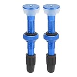 Mountain Bike Tubeless Air Valve Stem, Presta Ventilverlängerung, 1 Paar Aluminiumlegierung - Langlebiges Material, Dichte Abdichtung, Für Mountainbikes und Rennräder (Blau)