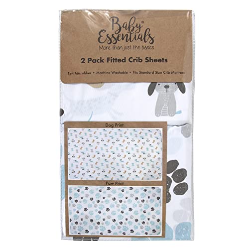 Standard Microfiber Fitted Crib Sheets For Baby Girl, Baby Boy, And Neutral, 2 Pack Crib Sheets Crib Essentials For Baby 28X52 Crib Sheets (Dogs & Paws) #TOP5