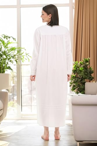Alexander Del Rossa Vintage Nightgown, Vintage Victorian Nightgowns for Women, 100% Cotton Nightgowns for Women3