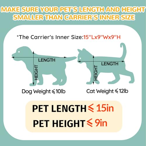 Petskd Length-Expandable Pet Carrier 18x11x11 Inches Delta American United Airline Approved, Soft Pet Travel Carrier for Small Cats Dogs with Zipper Locks and Anti-Scratch Mesh(Black)