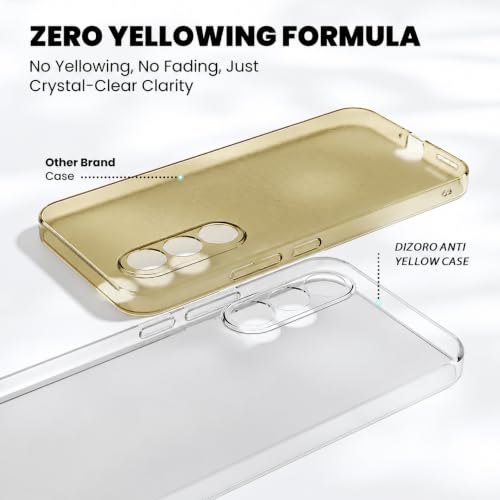 Image of DIZORO Compatible with Vivo V70 FE 5G Back Cover Case Clear,[ Anti Yellow ][Military Grade Protection] Hard PC Back Cover Transparent