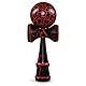 Ganzoo Kendama aus Buchen-Holz, Original Japanisches Traditionelles Holz-Sportgerät mit Kugel, Schnur und Fangteller für Geschicklichkeit/Balancing, Geschenk-Idee, schwarz/rot