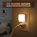 LED Night Light Plug into Wall, 2 Pack, Nightlights With Light Sensor Dusk to Dawn, 0.3W Square Plug in Night Lights for Kids, 3000K Warm White Night Light for Travel Bathroom Bedroom Kitchen