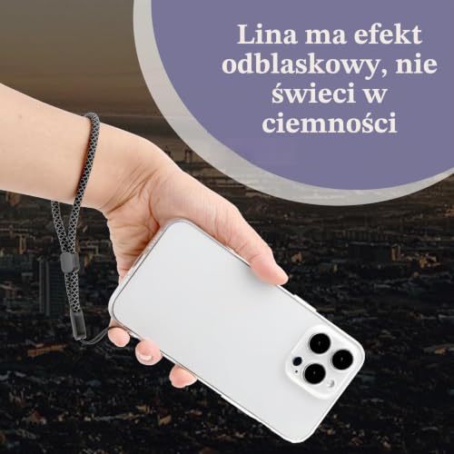 Amaxiu 6 szt. smyczy z paskiem na nadgarstek, regulowane krótkie smycze do telefonu, uniwersalny pasek do aparatu, klucza, portfela, flash USB (czarny, szaro-biały, zielony trawa, różowy