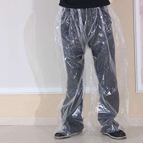 Foto von Regenhose,Einweg-Regenbundhose,Schützender Um Spritzer Auf Den Körper Zu Verhindern,Leichte,wasserdichte und Atmungsaktive Überziehhose,Outdoor Sports Fahrradhose (A, L)
