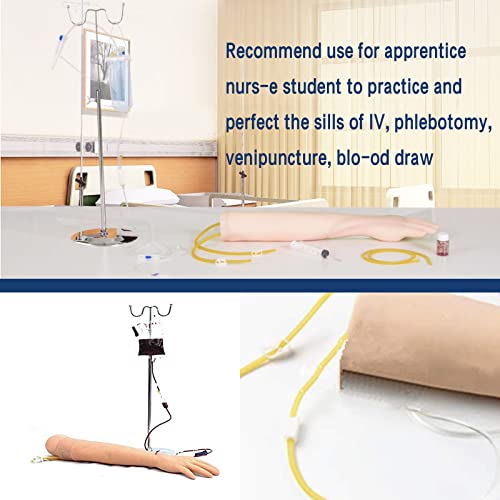 Arm IV Practice Model - Phlebotomy and Venipuncture Training Arm for Nurse Apprentice Doctor Intravenous Injection, Infusion,Blood Drawing Procedures Exercise Improvement