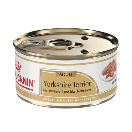 Royal Canin Breed Health Nutrition Yorkshire Terrier Adult Loaf in Sauce Dog Food, 3 oz (Pack of 24)