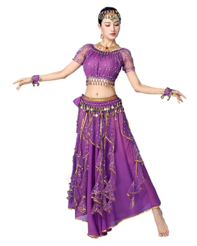 Bollywood - Disfraz de 3 piezas para mujer, diseño de