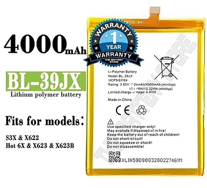Image of Original BL-39JX Battery for Infinix Hot S3X S3-X X622 39JX Battery with 1 Year Warranty ** (J00174)