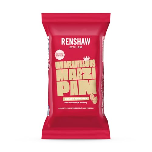 Renshaw Golden Marzipan Yellow 500 g (Pack of 1) for Cakes & Modelling
