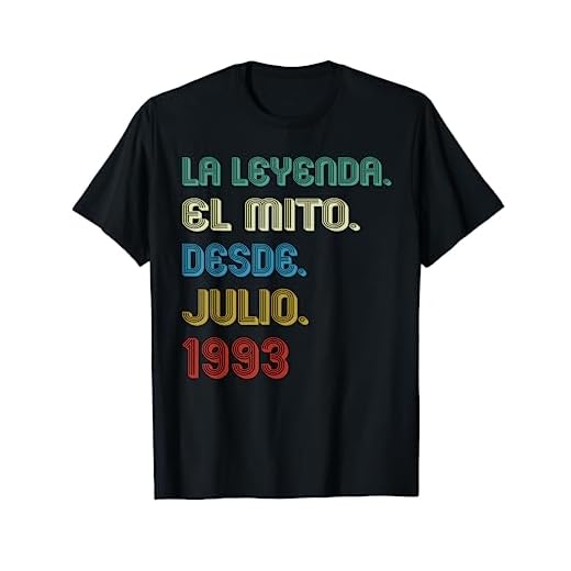 29 Años Cumpleaños Julio 1993 Hombre Mujer Julio 1993 29 Camiseta