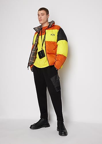 Armani Exchange Men's Oversized Heavy Jersey Logo Colorblock Jumper2