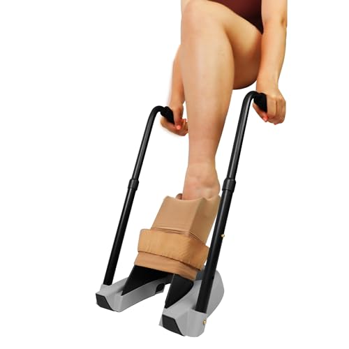 KMINA Enfile Bas de Contention (2 en 1) et Chaussettes de Contention, Aide à l’Enfilage pour Personnes Âgées - Fabriqué en Europe