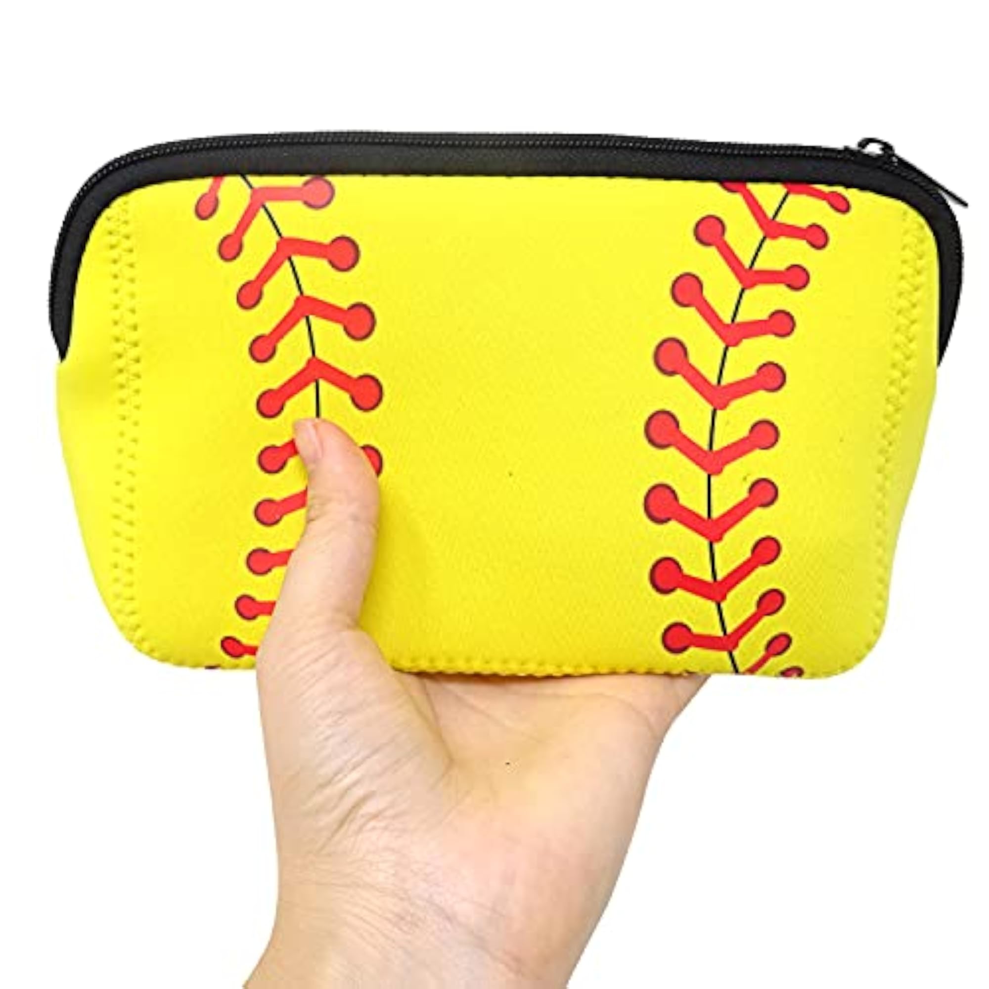 Neoprene Baseball Print Makeup Bag, Waterproof Organizer
