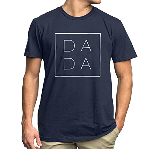 Dad Shirts for Men Funny DADA Letter Print Graphic Tshirts Father Daddy Papa Gifts Tee Tops Dark Blue