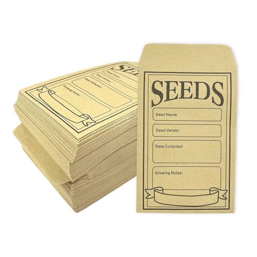 150 Stück Samenumschläge, Braune Umschläge, Kraftpapierumschläge, Wiederverwendbare Umschläge, Multifunktionale Aufbewahrungstaschen