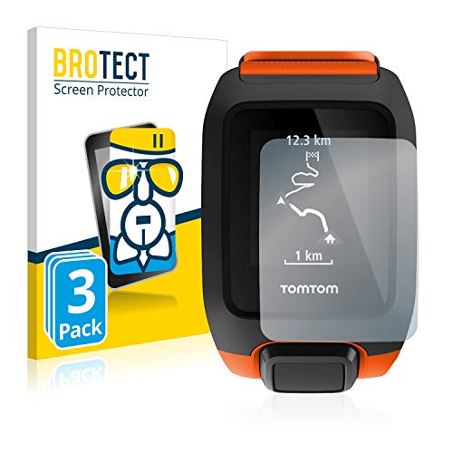 BROTECT Protector Pantalla Cristal Compatible con Tomtom Adventurer Protector Pantalla Vidrio (3 Unidades) - Dureza Extrema, Anti-Huellas, AirGlass