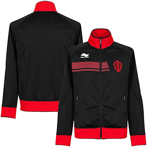 Chaqueta de entrenamiento de Bélgica para abrigarse antes del partido de fútbol