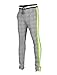 SCREENSHOT Mens Soft Slim Fit Stretch Track Pants B11957-Black/Neon-Medium