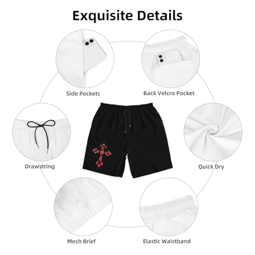 Knights Templar Men's Quick-Dry Board Shorts 7" - Swim Trunks Summer Hawaii Beach4