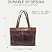 rofozzi Genuine Leather Laptop Bag for Women - Leather Tote fits 13 Inch - Computer Bags for Laptops for Women - Work Handbag with Padded Compartment & Zipper