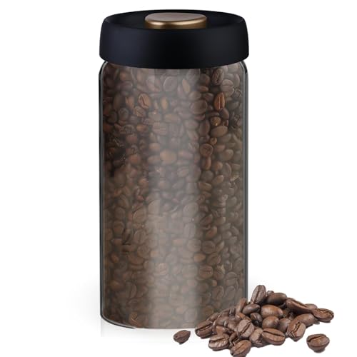 Lata de café hermética, recipiente de granos de café de 1,8 L, tarros de almacenamiento con tapa, herméticos, lata de café al vacío, recipiente para café al vacío, contenedor de almacenamiento de