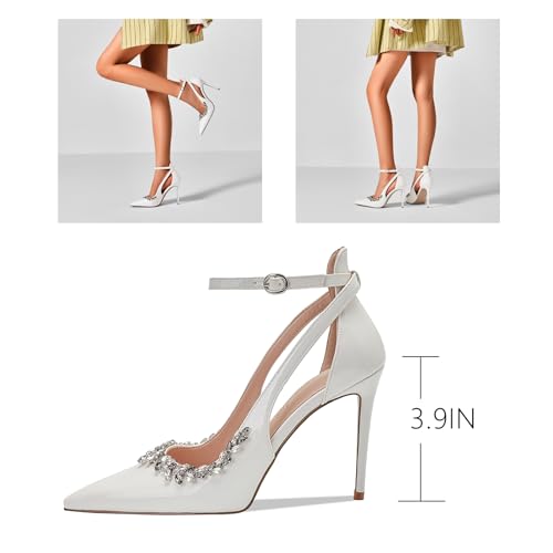 Image of Women's Pointed-Toe Bag-Toe Strappy High-Heeled Shoes Sexy Stiletto Pumps