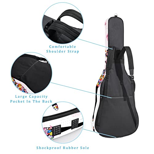 Étui de protection rembourré pour guitare acoustique classique Noir craquelé, Multicolore 08, 42.9×16.9×4.7 in… - Les Beatles, Paul McCartney, John Lennon, RIngo Starr, George Harrison Étui de protection rembourré pour guitare acoustique classique Noir craquelé, Multicolore 08, 42.9x16.9x4.7 in… – Image 4
