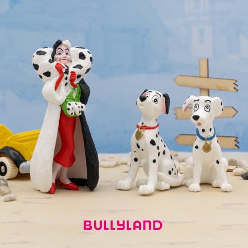 Bullyland 12513 - Spielfigur Pongo aus Walt Disney 101 Dalmatiner, ca. 6,5 cm, detailgetreu, ideal als kleines Geschenk für Kinder ab 3 Jahren, Schwarz