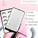 LED Eyelash Holder Case with Makeup Mirror,AREMOD Rechargeable False Eyelash Container Organizer Empty with Light Travel Eyelashes Storage Box for Makeup (Black)