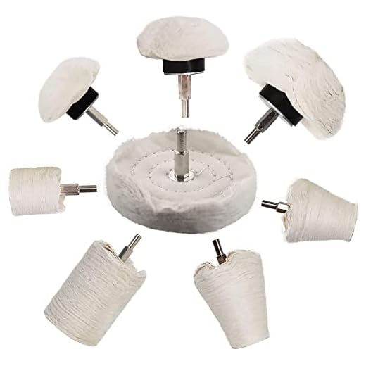 Buffing Wheel for Drill - 8 Pcs Polishing Wheel Cone/Column/Mushroom/T-Shaped Wheel Polishing Kit with 1/4 Handle