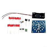 DIY-Bausatz für blinkende Herz-Lampe mit 18 roten LEDs – Elektronik-Lernkit für Anfänger, analoge Schaltung zum Löten, Maße: 5,6 × 5,2 cm(A)