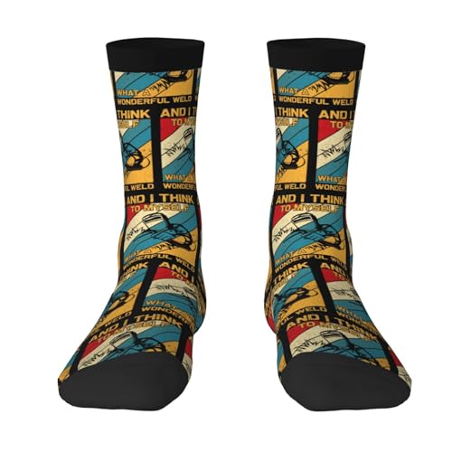 And I Think To Myself What A Wonderful Weld Welder Socks For Men Women Gift Sport Crew Socks Funny Wicking Socks2