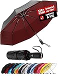 Repel Umbrella Parapluie Pliant Résistant au Vent - Ouverture Automatique Facile - Parapluie Compact et Durable, Armature en Fibre de Verre Solide, Dôme Imperméable – Tient dans un Sac à dos ou à Main