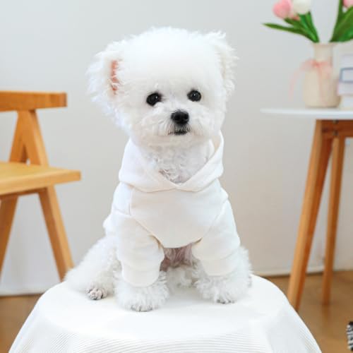Disfraz con capucha para perros pequeños blanco talla Small miniatura 4