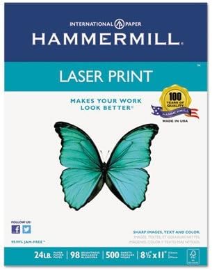 Premium Laser Paper, 98 Bright, 24lb, 8-1/2 x 11, White, 500 Sheets/Ream