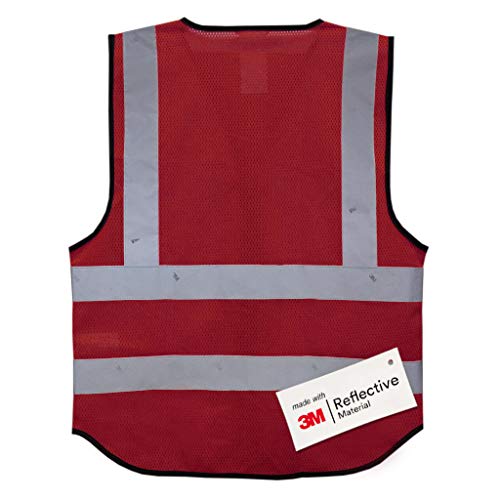 Salzmann Mesh Multi-Pocket Working Vest - Reflective Vest - Made with 3M Reflective Material