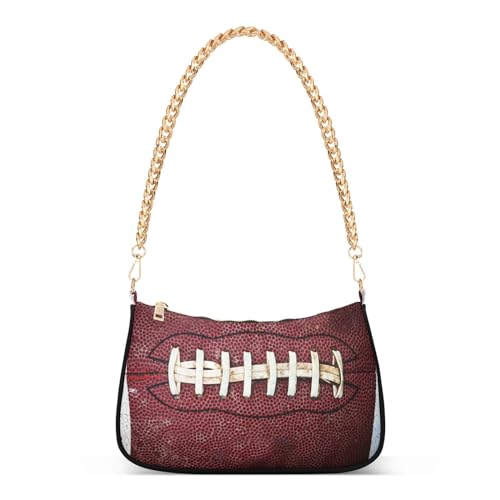 Shoulder Bags for Women American Football Lace Hobo Tote Handbag Small Clutch Purse with Zipper Closure