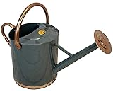 Selections French Grey & Copper Colour Metal Watering Can (9 Litre)