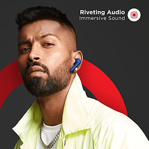 Image of boAt Airdopes 452 Bluetooth Truly Wireless in Ear Earbuds with Mic (Sporty Blue)