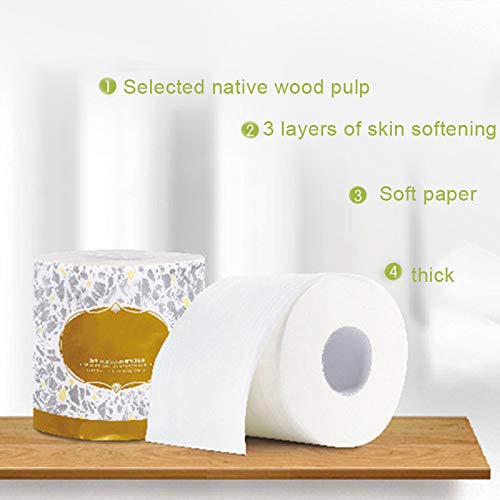 Blair 10 Rolls Toilet Paper 3-ply Bath Tissue Bathroom White Soft for Home Hotel Public