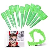💀【Conjunto de uñas y dientes vampiros】 Este set incluye 10 uñas de vampiro y 1 par de dientes falsos, perfectos para darle un toque aterrador a tus disfraces de Halloween. ¡Haz que todos se sorprendan con este accesorio espeluznante y divertido!