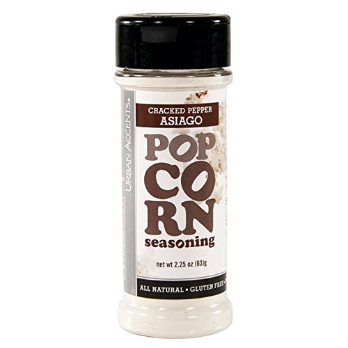 Urban Accents Asiago and Cracked Pepper Popcorn Seasoning, 2.25-Ounce Jars (Pack of 6)