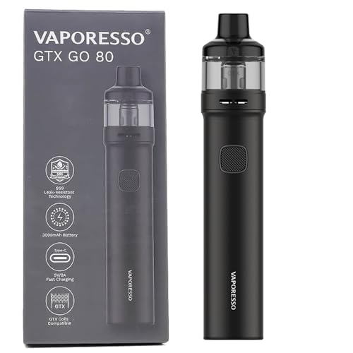 Vaporesso GTX GO 80 Kit | Original Vaporesso 3000mAh GTX GO 80 Mod avec 5ml GTX POD 26 Fit GTX Coils...