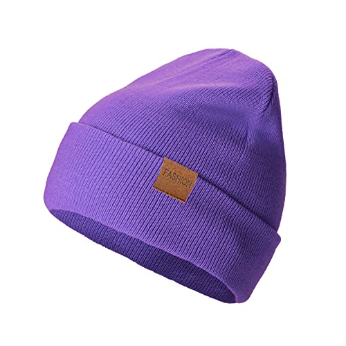 Haojing Bonnet tricoté confortable et respirant pour homme et femme, B02-Violet Cover