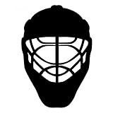 SUIFENG Autoaufkleber 15.8 cm X 22.8 cm Autozubehör Sport Eishockey Helm Karosserie Autoaufkleber Schwarz Silber