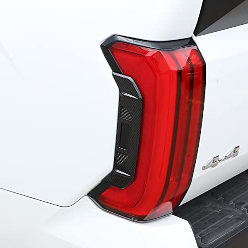 Llkuang Rear Tail Light Side Lamp Bed Tailgate Button Trim Cover Fit For Toyota Tundra 2022 2023 Abs Rear Tail Light Side Trim Panel-2Pcs (Carbon Fiber Pattern, With Holes) #TOP4