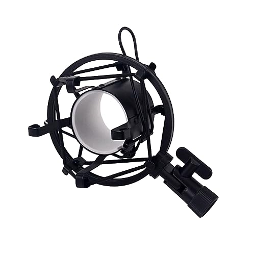 GALPADA Condenser Mic Holder Black Metal Shockmount Clip Suspension Spider Bracket for Recording Microphone Stand Mount Durable Vibration Design Easy to Install