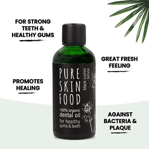 Bio Zahnöl zum Ölziehen von PURE SKIN FOOD | für starke Zähne und gesundes Zahnfleisch | 100% bio-zertifizierte Inhaltsstoffe & vegan | 100 ml